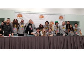 Erin Áine (center) with the 'ZombieCON' panelists at LA Comic Con