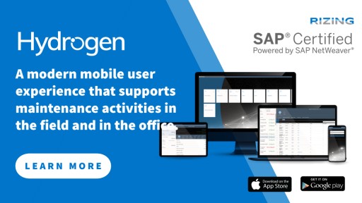 Rizing Hydrogen Mobile User Experience Achieves SAP Certification as  Powered by SAP NetWeaver® and Integrated With SAP S/4HANA®