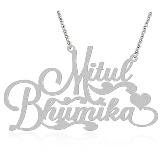 Gold necklace with name