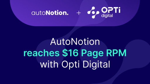 AutoNotion Reaches $16 Programmatic Page RPM with Opti Digital