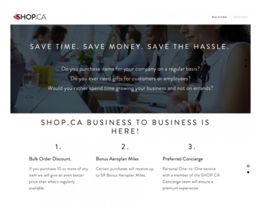 MARKETPLACE TRANSFORMATION ALERT! SHOP.CA Transforms The Marketplace Model with NEW B2B Service