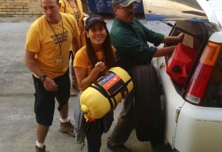 Kerri Kasam flew in to Austin, Texas, and took off for Rockport to join the Scientology Volunteer Ministers Hurricane Harvey Disaster Response Team.